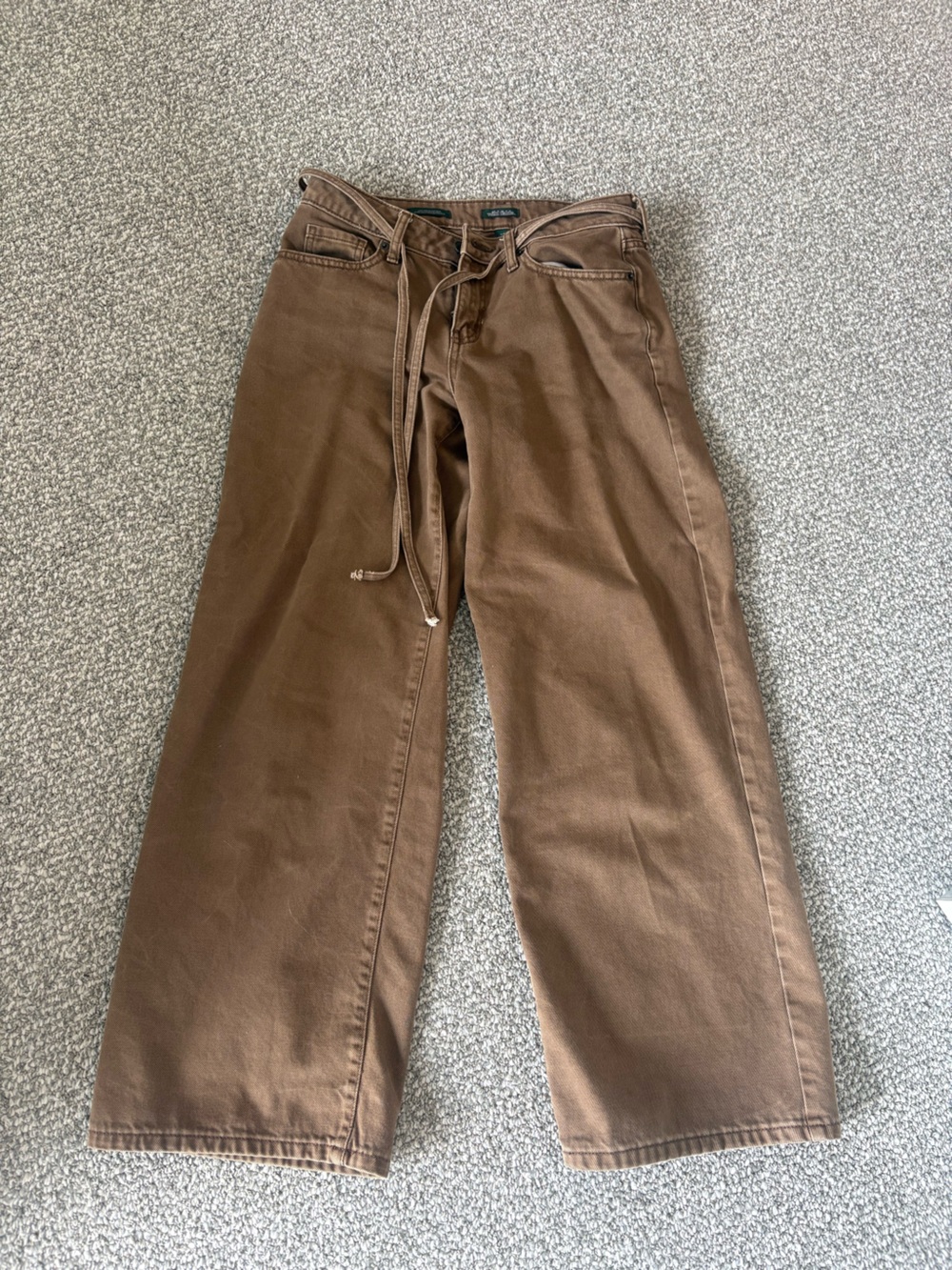 Women’s Brown Drawstring Casual Pants